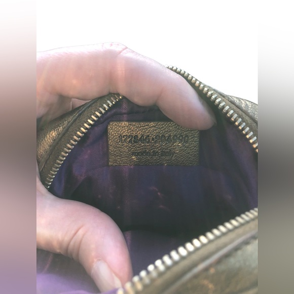 Authentic YSL metallic gold wristlet - Picture 3 of 13